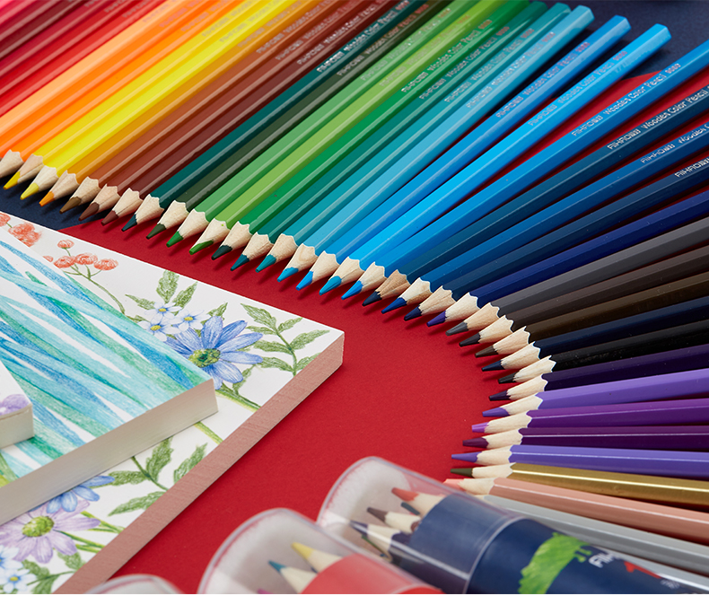 爱好彩色铅笔学生绘画彩铅绘画套装24 36 色儿童画画笔9050